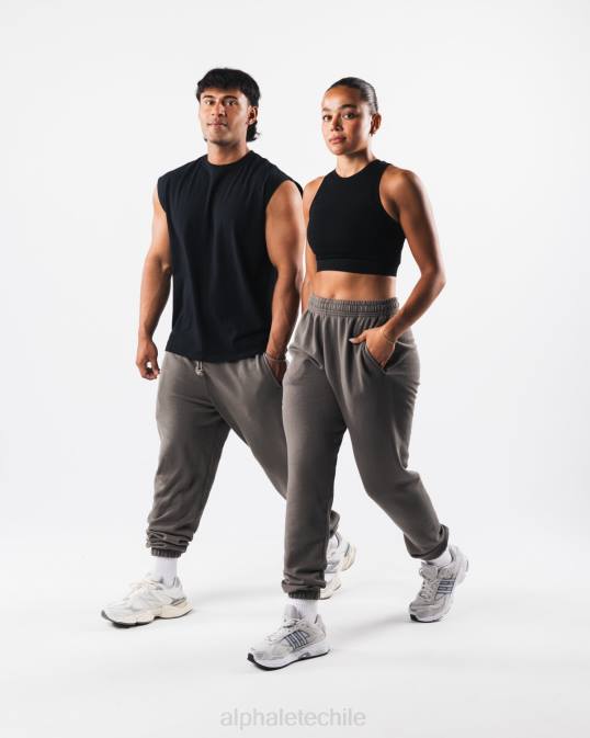 jogger natural teñido tierra unisexo Alphalete 08R8462 ropa gris hierro