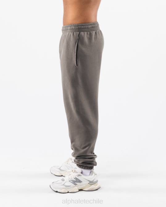jogger natural teñido tierra unisexo Alphalete 08R8462 ropa gris hierro