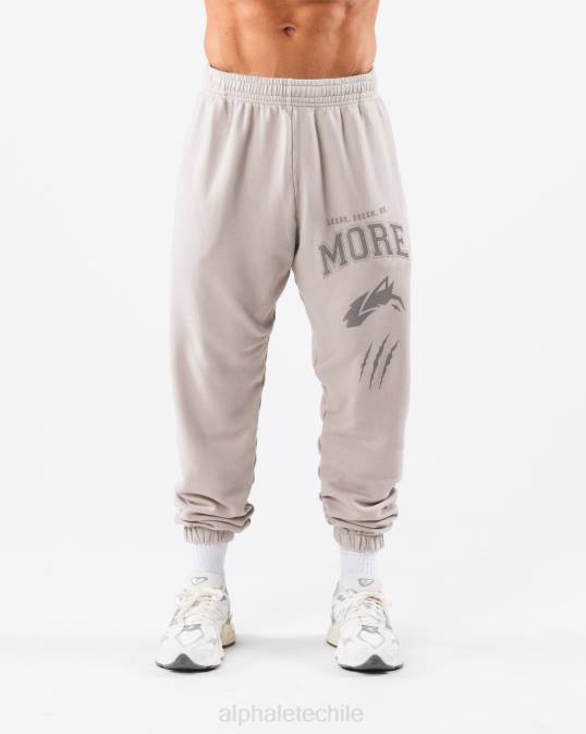 joggers con gráfico teñido tierra unisexo Alphalete 08R8455 ropa Gris plateado