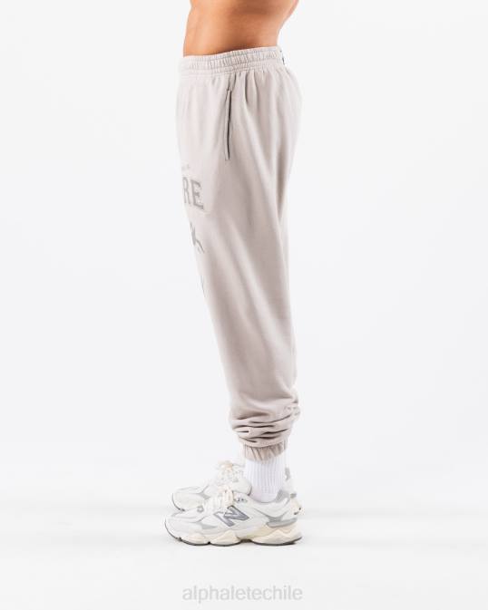joggers con gráfico teñido tierra unisexo Alphalete 08R8455 ropa Gris plateado