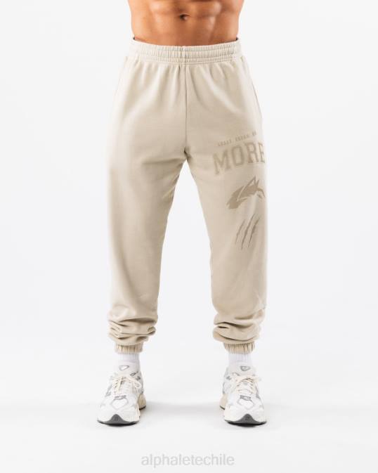 joggers con gráfico teñido tierra unisexo Alphalete 08R8456 ropa concha marrón