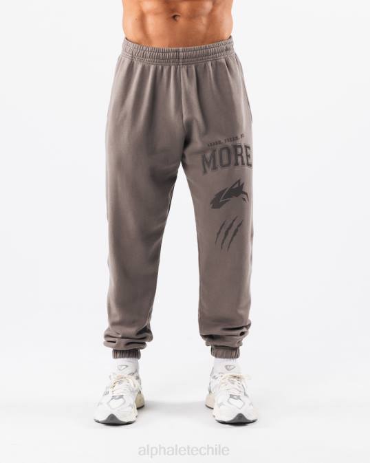 joggers con gráfico teñido tierra unisexo Alphalete 08R8458 ropa gris ceniza