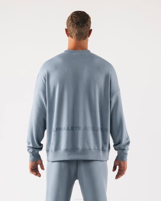 cuello redondo de origen unisexo Alphalete 08R8266 ropa iceberg azul