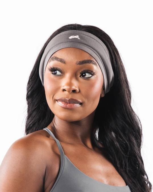 diadema airtech con cabeza de lobo unisexo Alphalete 08R8476 accesorios gris cemento polvoriento